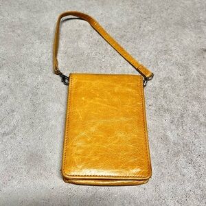 HOBO Vintage Yellow Gold 100% Leather Handheld Mini Bag Wallet
